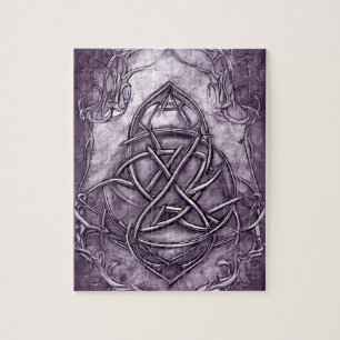 Triquetra Trinity Knot Lavender Lila Imitate Metal Puzzle