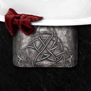 Triquetra Trinity Knot Silvery Pewter Imitate Meta Badematte