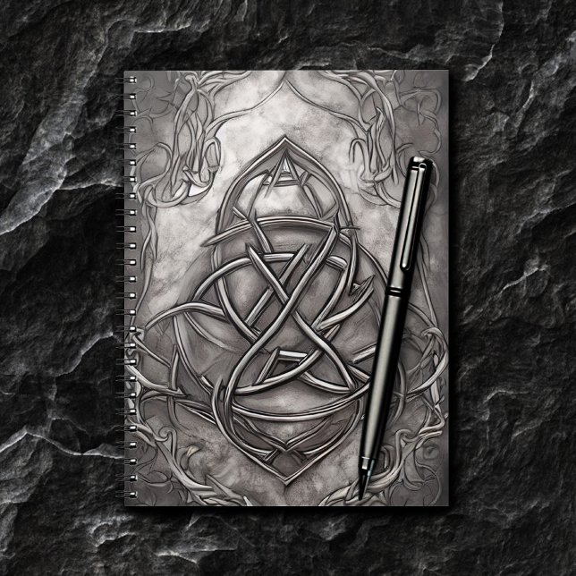 Triquetra Trinity Knot Silvery Pewter Imitate Meta Notizblock (Von Creator hochgeladen)