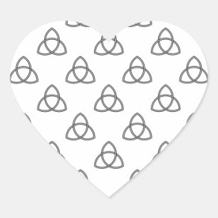 Triquetra Vesica Symbol Herz-Aufkleber