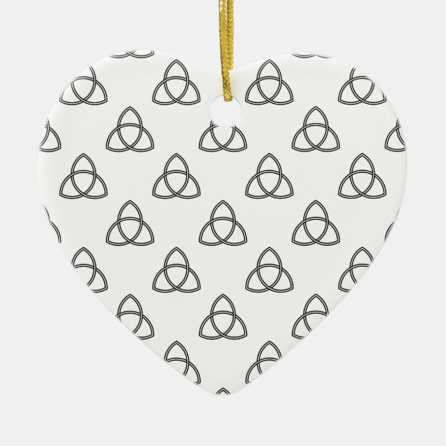 Triquetra Vesica Symbol Keramikornament (Vorne)
