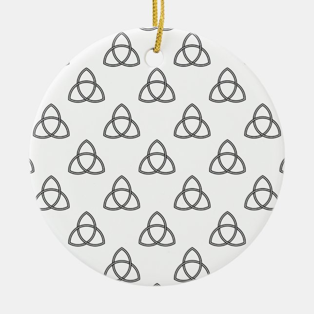 Triquetra Vesica Symbol Keramikornament (Vorne)