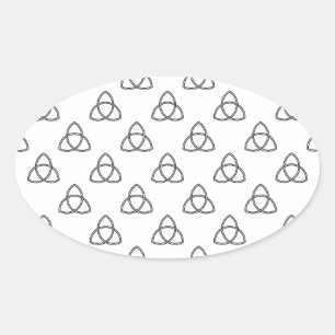 Triquetra Vesica Symbol Ovaler Aufkleber