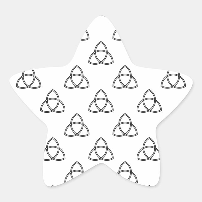 Triquetra Vesica Symbol Stern-Aufkleber (Vorderseite)