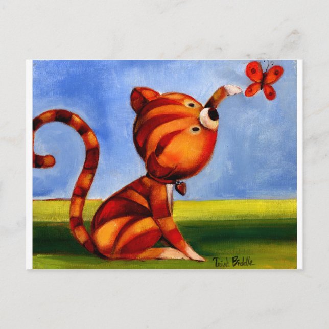 Trish Biddle Childrens Kitty 3 von 3 Postkarte (Vorderseite)