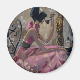 Trish Biddle Pulver-Rosa-Eitelkeit Magnet