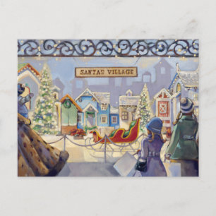 Trish Biddle Santa's Villiage Feiertagspostkarte
