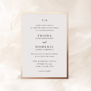Trisha Moderne Hochzeit Folieneinladung