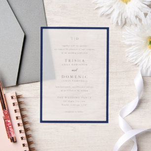 Trisha Navy Blue Modern Wedding