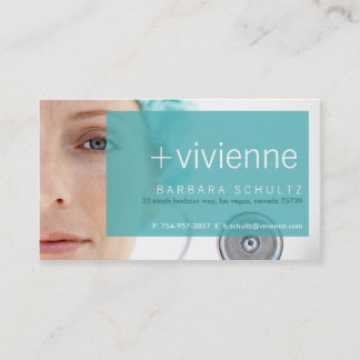 Trish's Gesicht [blau] Visitenkarten Visitenkarte