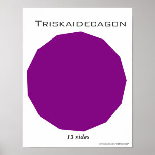 Triskaidecagon Plakat des Polygons