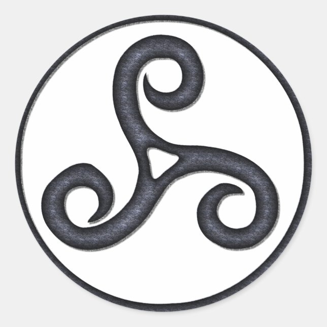 Triskel Runder Aufkleber (Vorderseite)