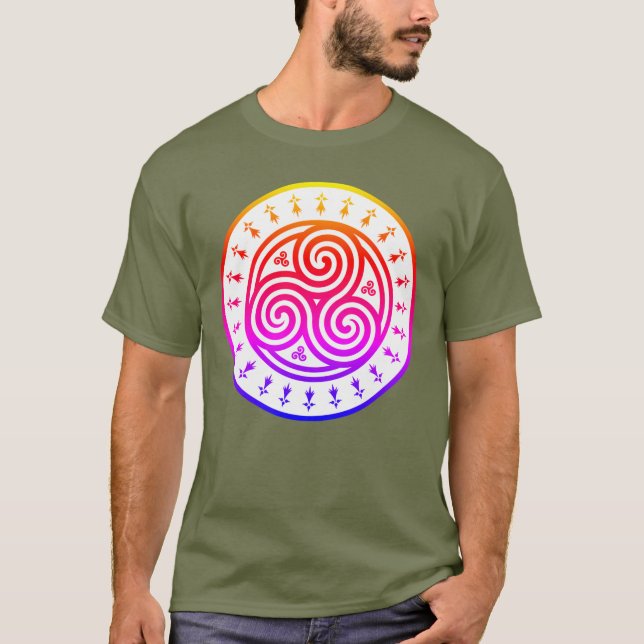 Triskele Breizh - Rainbow T-Shirt (Vorderseite)