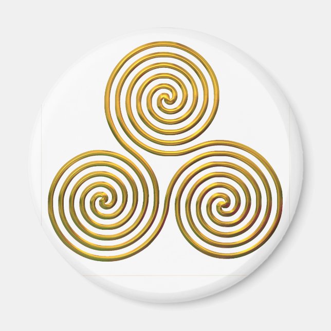 Triskele-gold Magnet (Vorne)