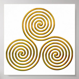 Triskele-gold-Poster Poster