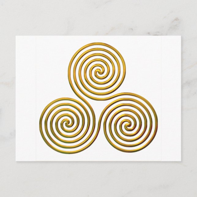 Triskele-gold Postkarte (Vorderseite)