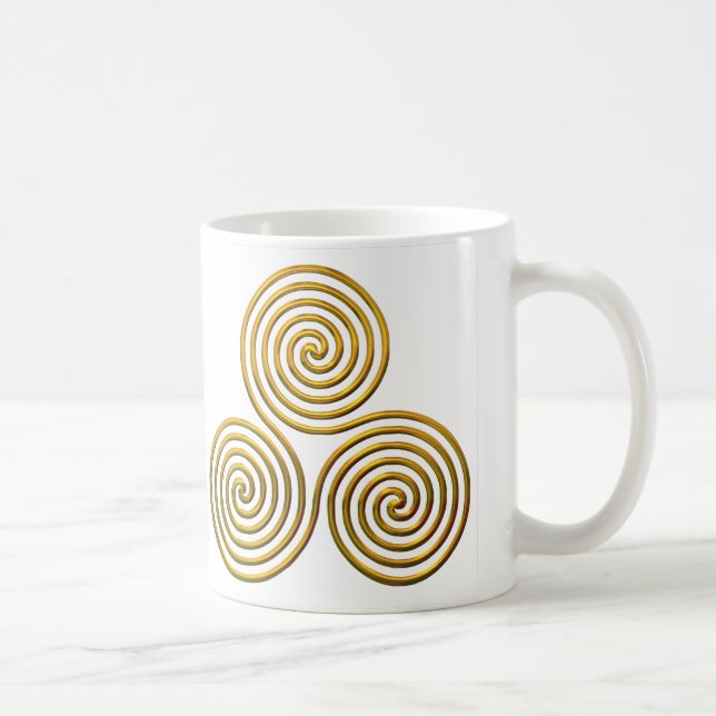Triskele-Gold Tasse (Rechts)