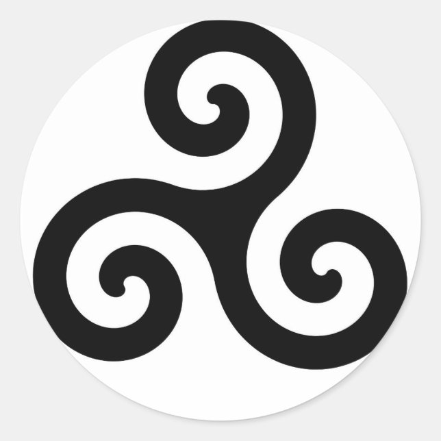 Triskele Runder Aufkleber (Vorderseite)