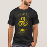 Triskele Symbol Moon und Sun Mandala Geometry Zip T-Shirt<br><div class="desc">Triskele Symbol Moon und Sun Mandala Geometry Zip Hoodie</div>