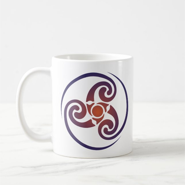 Triskele, Triple Spiral, Triskelion Symbol Celtic Kaffeetasse (Links)
