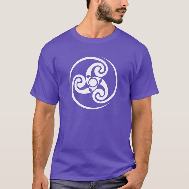 Triskele, Triple Spiral, Triskelion Symbol Celtic T-Shirt (Vorderseite)