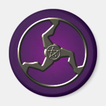 Triskelion Pentagramm alte Symbole Lila