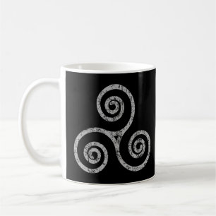 Triskelion, Triskeles (Vintage Grau) keltisches Sy Kaffeetasse