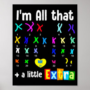 Trisomie 21 xx zusätzliches Chromosom Welt Down-Sy Poster