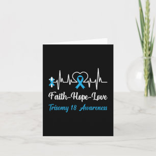 Trisomy 18 Awareness Heartbeat Christlich Cross Fa Karte