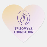 Trisomy 18 Foundation-Logo - Heart Sticker