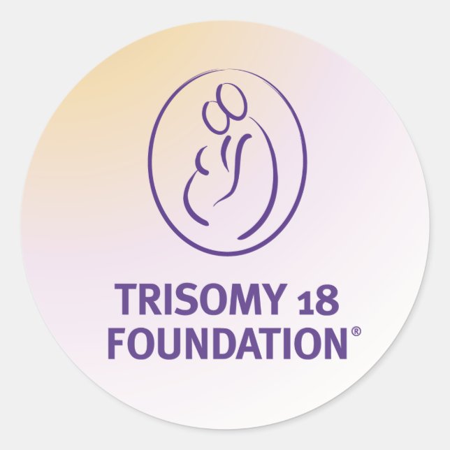 Trisomy 18 Foundation-Logo - Rundaufkleber Runder Aufkleber (Vorderseite)