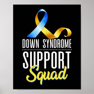 Trisomy 21 Down Syndrome Support Squad Ribbon Poster