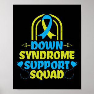 Trisomy 21 Down Syndrome Support Squad Ribbon Poster