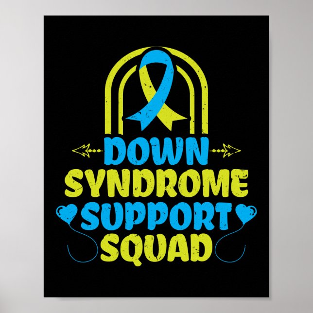 Trisomy 21 Down Syndrome Support Squad Ribbon Poster (Vorne)
