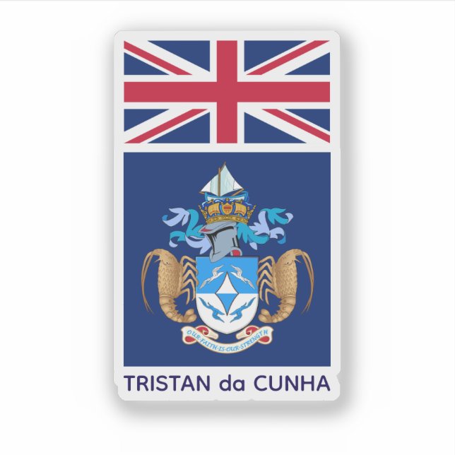 Tristan da Cunha Aufkleber (Vorderseite)