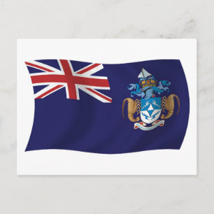 Tristan Da Cunha Flag Postcard Postkarte