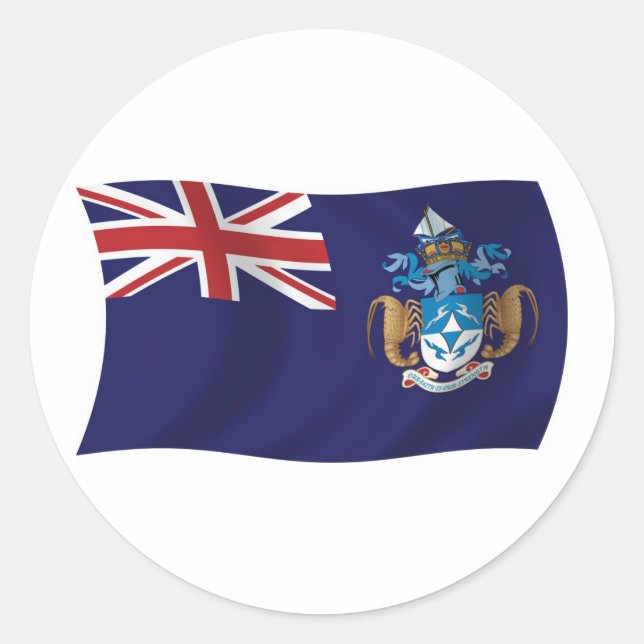 Tristan Da Cunha Flag Sticker (Vorderseite)