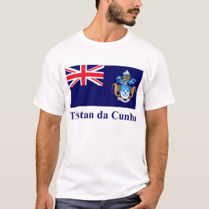 Tristan DA Cunha Flagge mit Namen T-Shirt