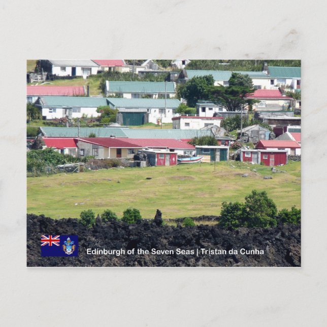 Tristan da Cunha Postcard. Real Foto Edinburgh Postkarte (Vorderseite)