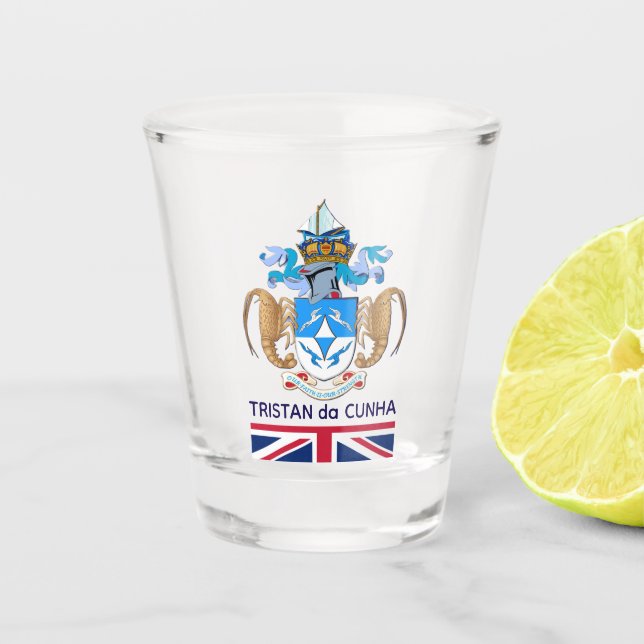 Tristan da Cunha Schnapsglas (Vorderseite)