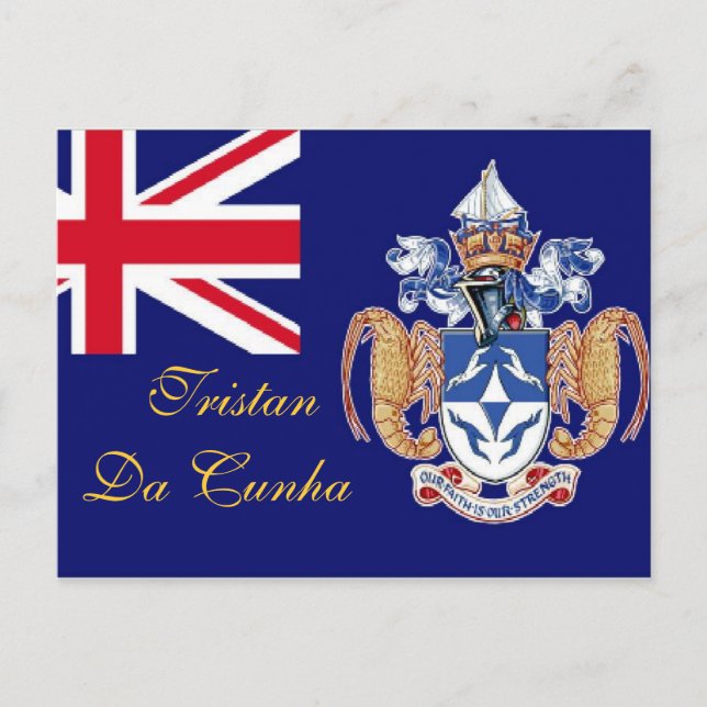 Tristan Da Cunha St Helena Postkarte (Vorderseite)