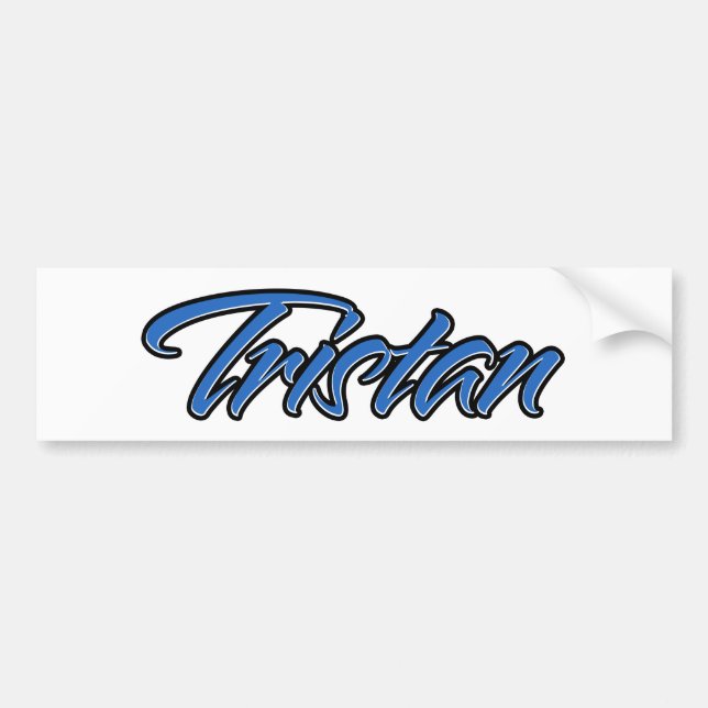 Tristan Name blue Aufkleber Sticker Autoaufkleber (Vorne)
