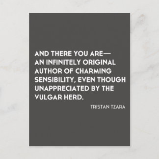 Tristan Tzara "Infinuous Original Postcard" Postkarte