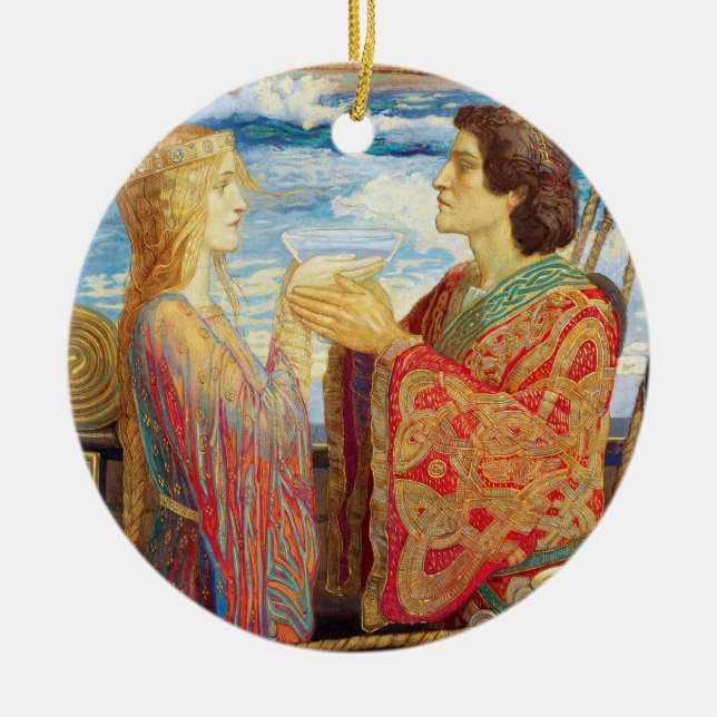 Tristan und Isolde, c. 1912 von John Duncan Keramik Ornament (Vorne)