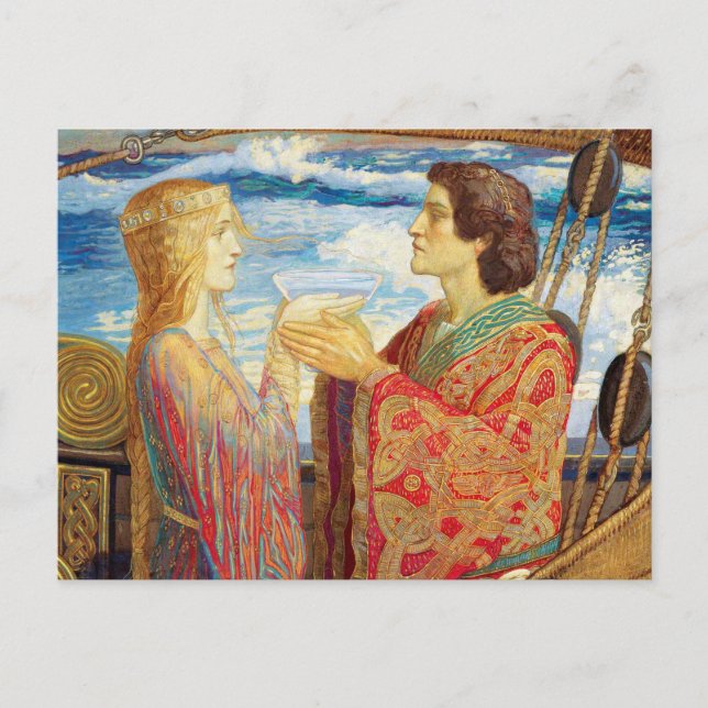 Tristan und Isolde, c. 1912 von John Duncan Postkarte (Vorderseite)