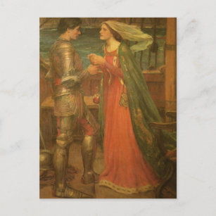 Tristan und Isolde von John William Waterhouse Postkarte