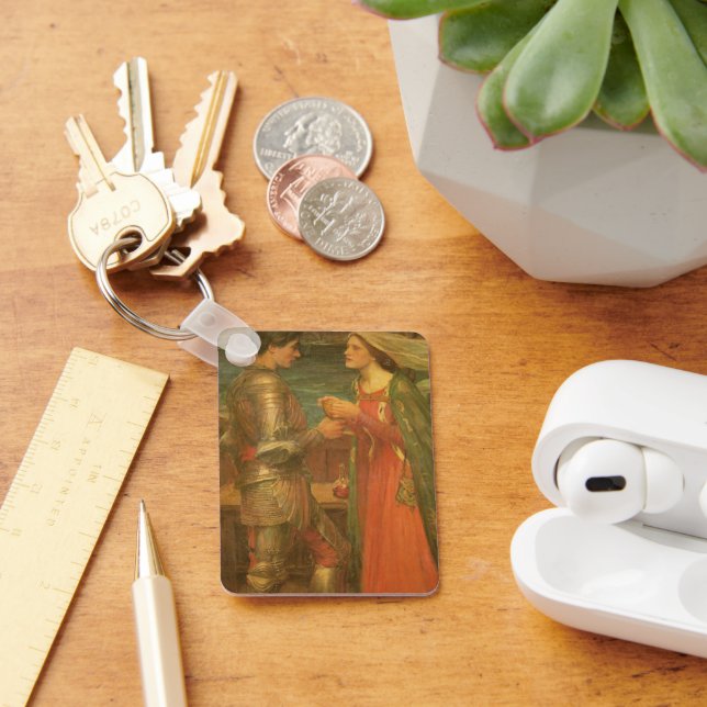 Tristan und Isolde von John William Waterhouse Schlüsselanhänger (Schreibtisch)