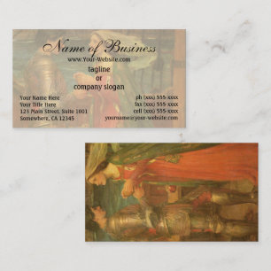 Tristan und Isolde von John William Waterhouse Visitenkarte