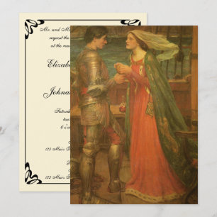 Tristan und Isolde von JW Waterhouse Wedding Einladung