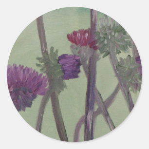 "Tristan's Thistles" Runder Aufkleber